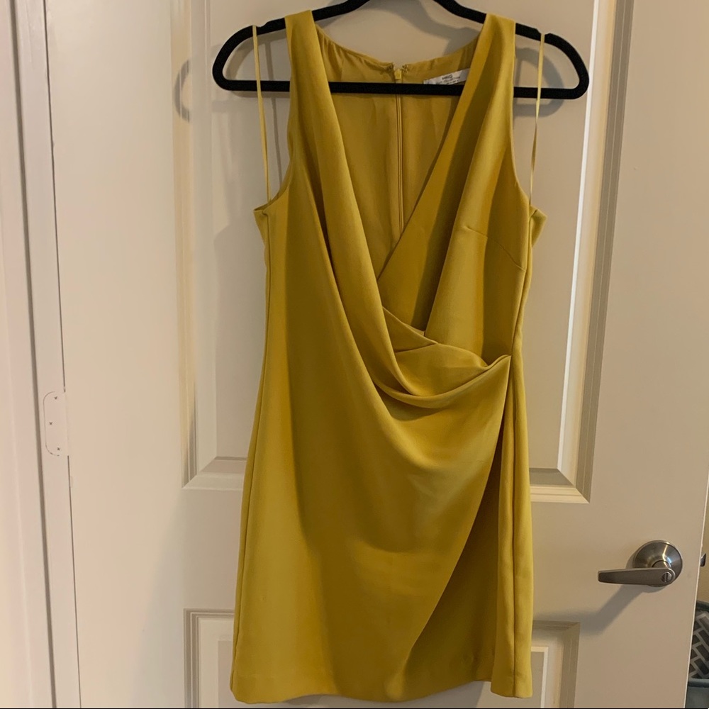 Mng mustard mini dress